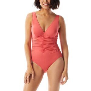 Coco Contours Womens  Solitaire V-Neck One-Piece